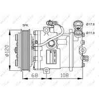 Klimakompressor NRF KLIMA NRF 32775 von Nrf