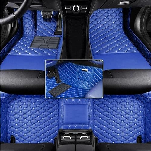 Nsgdda Nach Maß Auto Fußmatten Auto Matte Anpassbare 98% Auto Modell PU Leder voller bedeckter Schutz Advanced Performance Liners (Blau) von Nsgdda