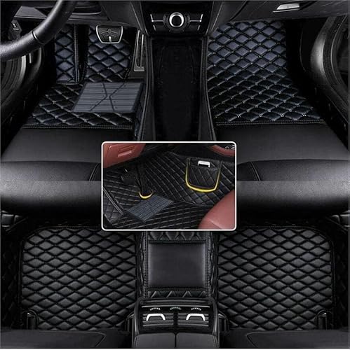 Nsgdda Nach Maß Auto Fußmatten Auto Matte Anpassbare 98% Auto Modell PU Leder voller bedeckter Schutz Advanced Performance Liners (Schwarz) von Nsgdda