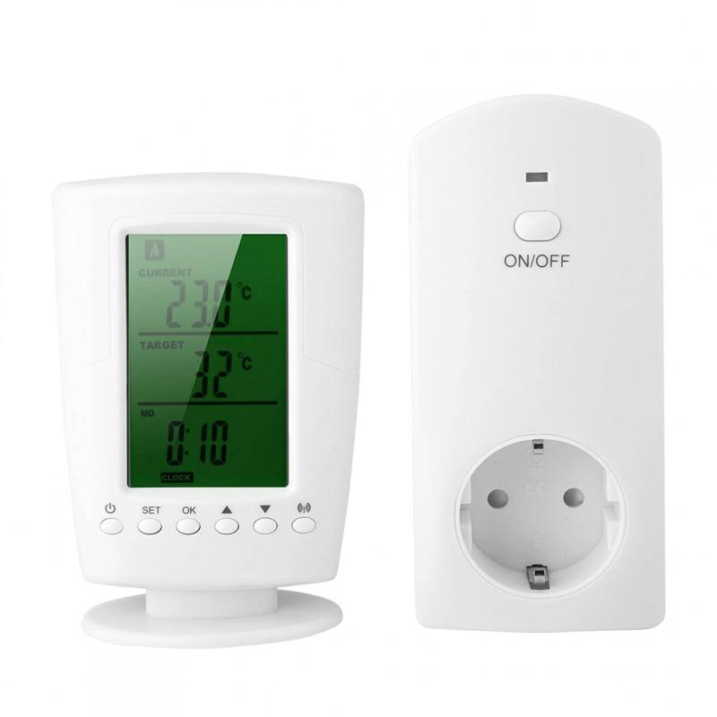 Thermostatsteckdose, drahtlose Temperaturregelungssteckdose, Bürogebrauch für den Heimgebrauch im Home Office(Übersetzen, Britischer Standard 110-240V) von Nunafey