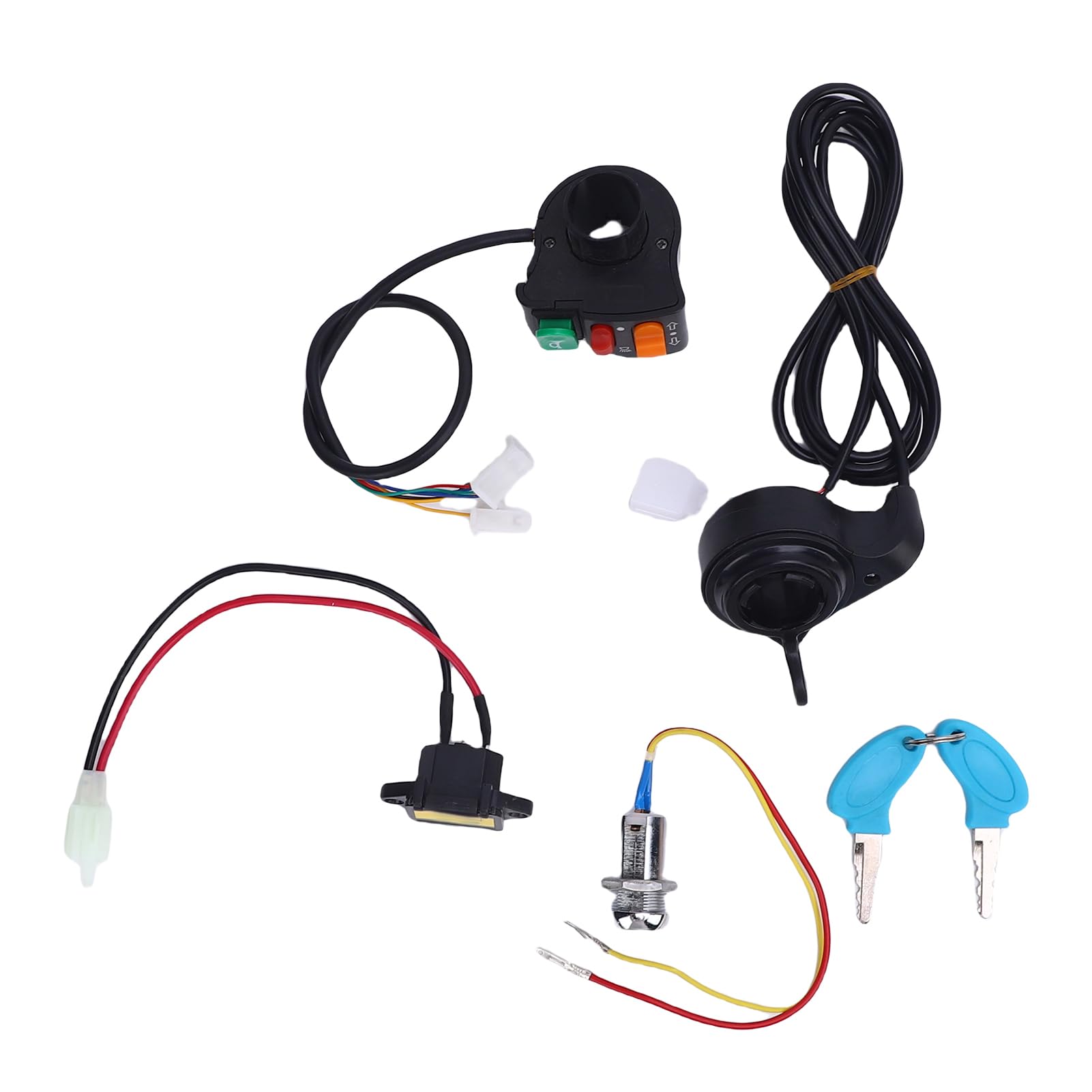 Nurnesy 3 in 1 Elektrofahrrad -Lenkschalter Kit - Beinhaltet Zündschlüsselschalter, Daumendrossel und Ladeanschluss für E -Bikes, Dreirads und Motorräder Nurnesy 3 in 1 Elektrofahrrad -Lenkschalter Kit - Beinhaltet Zündschlüsselschalter, Daumendrossel und Ladeanschluss für E -Bikes, Dreirads und Motorräder von Nurnesy
