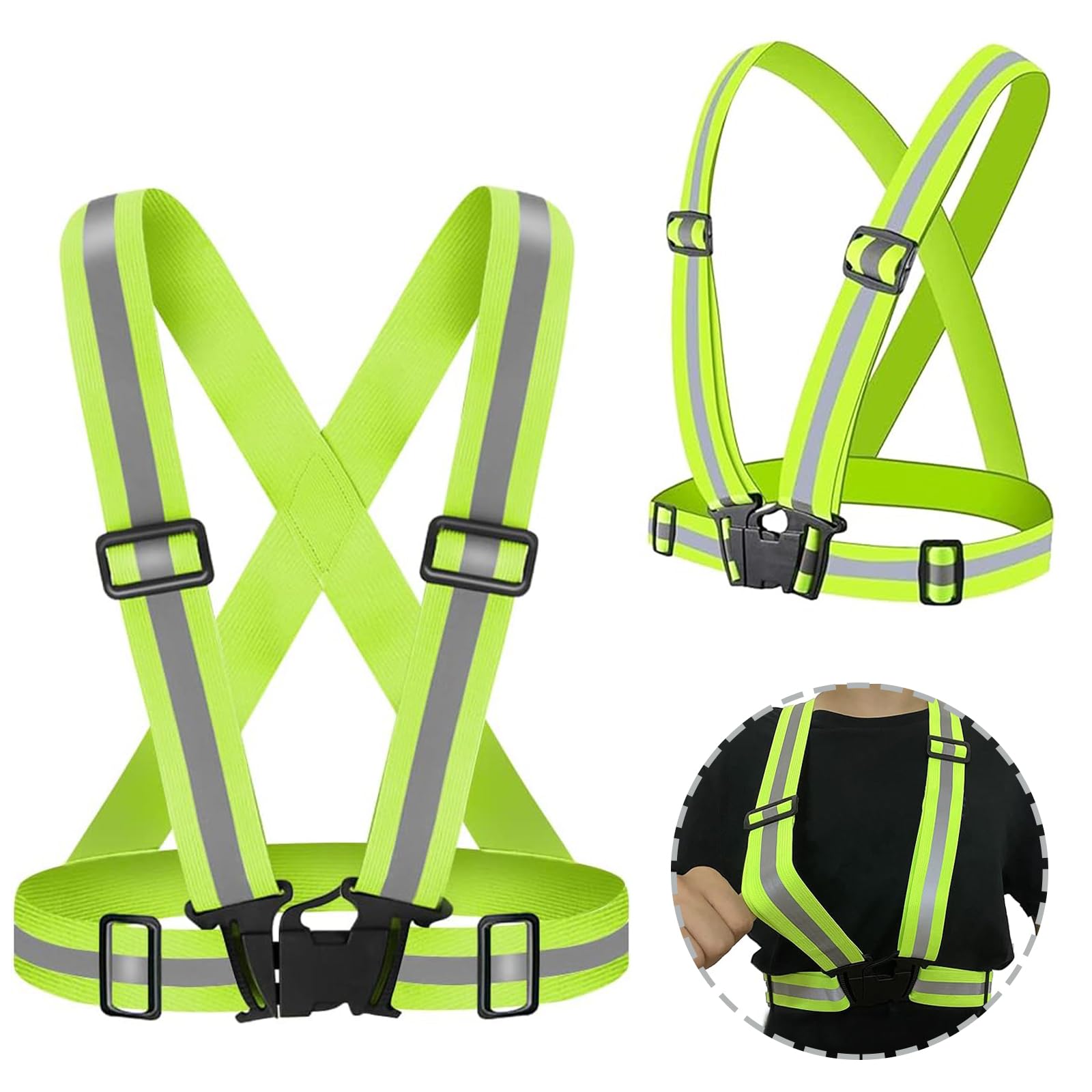 Nutabevr 2 Stück Reflective Vest, High-Vis reflektierende Warnweste für optimale Sichtbarkeit, für Erwachsene und Jugendliche, für Jogging,Radfahren,Wandern, Tag und Nacht Motorrad Radfahren Nutabevr 2 Stück Reflective Vest, High-Vis reflektierende Warnweste für optimale Sichtbarkeit, für Erwachsene und Jugendliche, für Jogging,Radfahren,Wandern, Tag und Nacht Motorrad Radfahren von Nutabevr