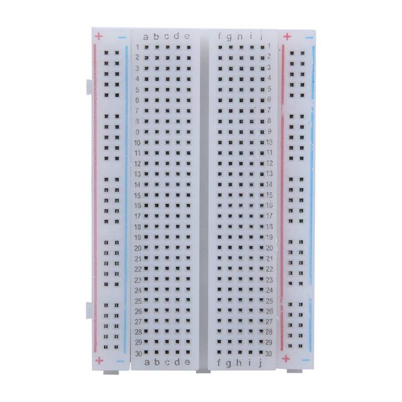 BREADBOARD LÖTBEFREIT HOCHWERTIG 400 LÖTPUNKTE ELEKTRONISCHE SCHALTUNGEN TESTEN PROTOTYPEN BAUEN FÜR ELEKTRONIK HOBBYSTEN TECHNIKER WEISS 85X55MM von NutriEss