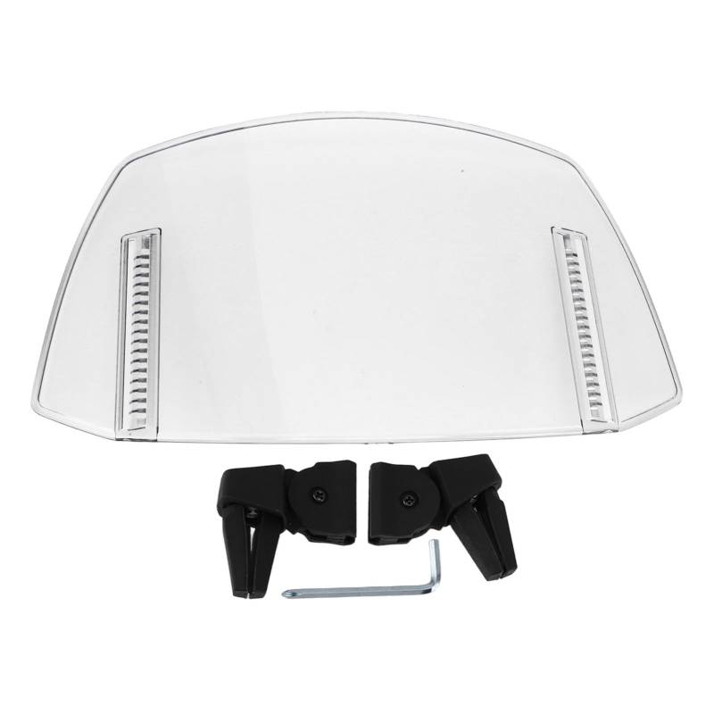 Nutriess Motorrad einstellbare Windschutzscheibe Universal Fit Wind Defflector transparent für MT07 MT09 MT10 R1 R3 FZ6 TMAX530 TMAX 500 Verbesserte Sichtbarkeit (1) von NutriEss