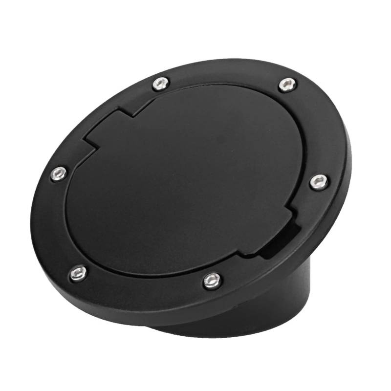 Tankdeckel ABS Aluminium Kraftstofftankdeckel hochwertig langlebig und korrosionsbeständig für JK 2007 2017 schwarz von NutriEss