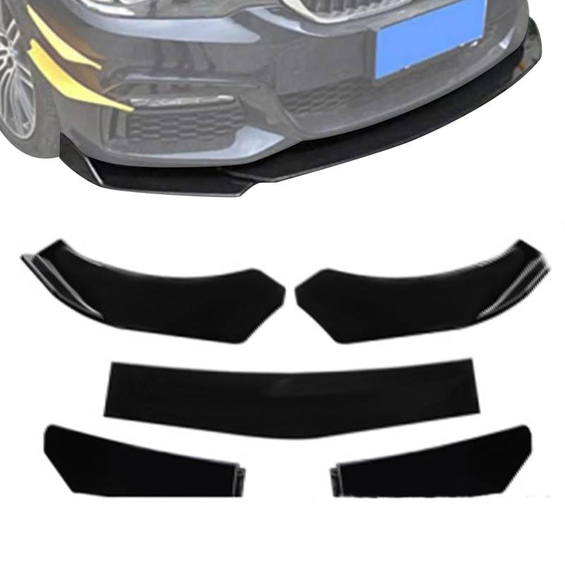 Nuyhgtr Frontlippen-Splitter, verstellbarer Frontstoßstangen-Splitter, Schwarz, Polypropylen (PP) von Nuyhgtr
