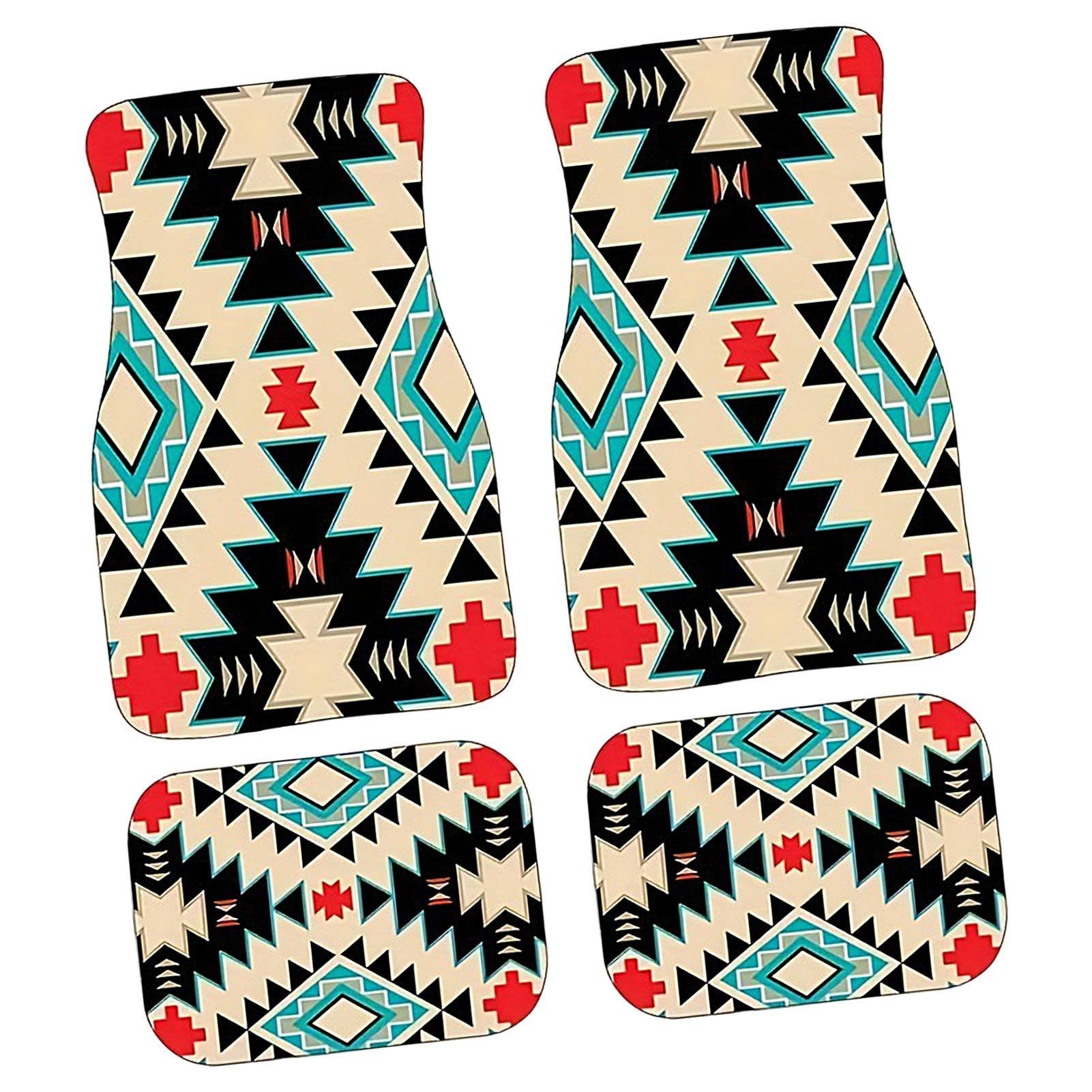Ohemian Autoteppiche, Autoteppiche vorne hinten vollständiges Set, 4 Stück, rutschfeste strapazierfähige Autoteppiche, Boho-Autozubehör, Retro-Automatten für SUV, LKW, Automatten, Böhmische Automatten Ohemian Autoteppiche, Autoteppiche vorne hinten vollständiges Set, 4 Stück, rutschfeste strapazierfähige Autoteppiche, Boho-Autozubehör, Retro-Automatten für SUV, LKW, Automatten, Böhmische Automatten von Nuyhgtr