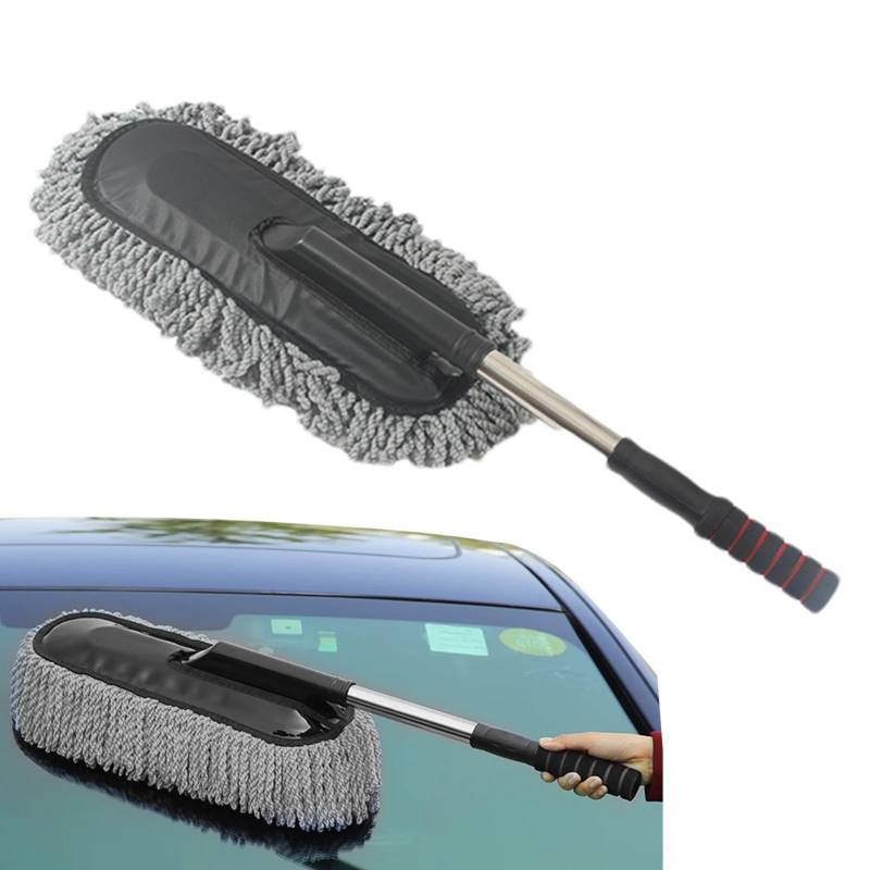Weiche Mikrofaser-Auto-Staubwedel | ausziehbare Auto-Staubwedelbürste | Auto-Staubwedel mit ausziehbarem Griff, ausziehbarer Auto-Detailing-Pinsel, Auto-Staubwedel kratzfrei, weiche von Nuytghr