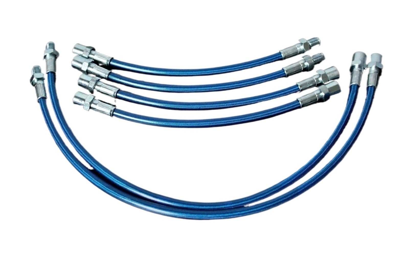 Bremsschlauch Für E36 E34 E32 Edelstahl Vorne + Hinten Racing Stahl Bremsleitung Kit Kabel Bremsschläuche(Silver) von Nwirmtm