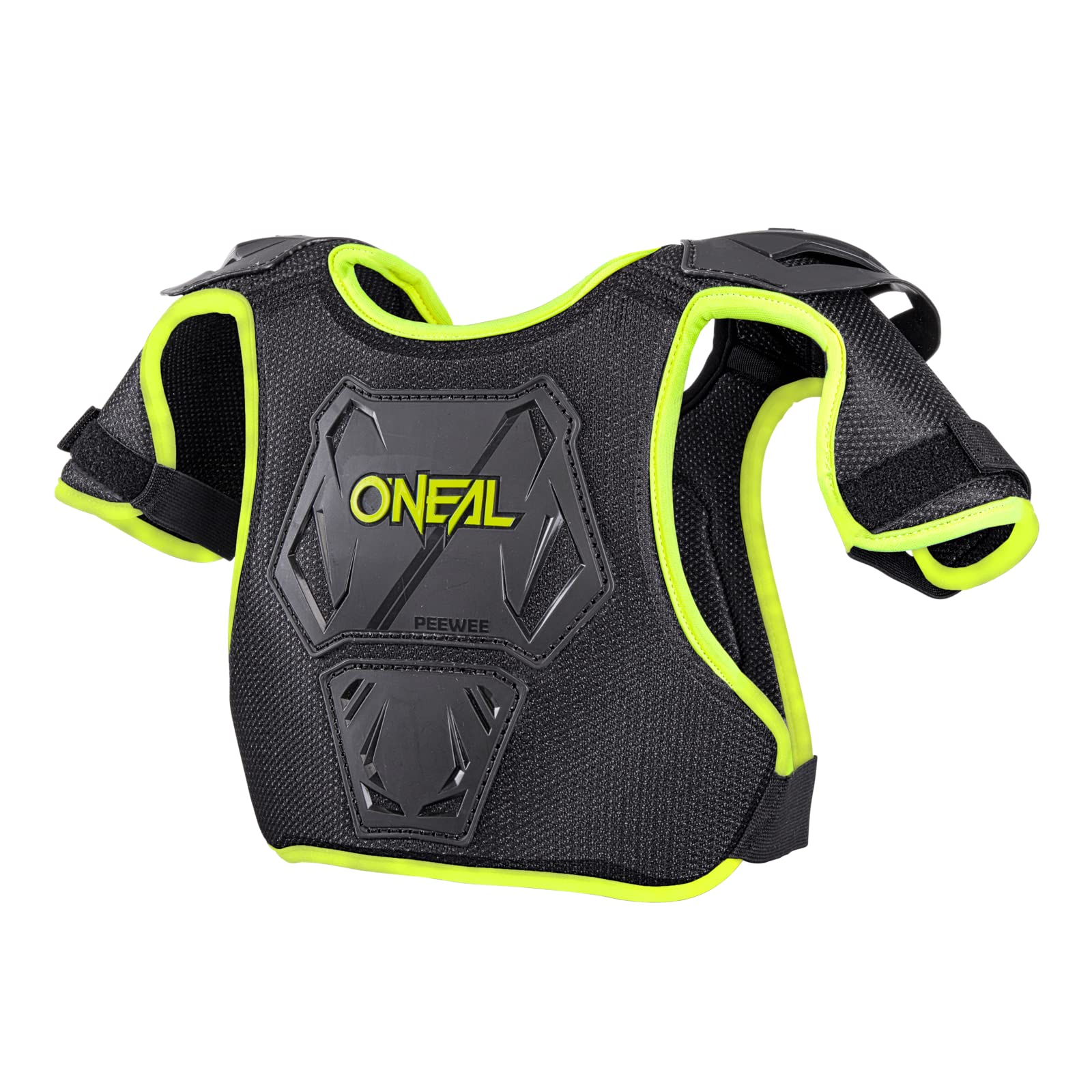 O'NEAL | Brustprotektor | Kinder | Motocross Enduro | Einfach verstellbar, Injizierte Plastikform für gesteigerten Schutz, Alter von 4-9 Jahren | Pee Wee Chest Guard | Schwarz Neon-Gelb | Größe M/L von O'NEAL