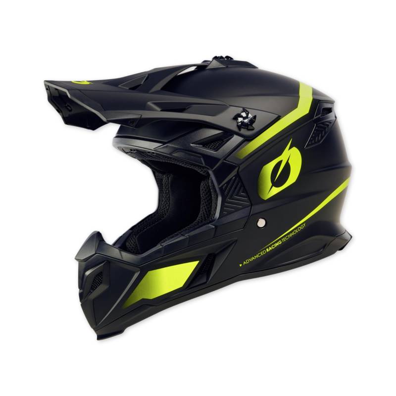 O'NEAL C-SRS I Motocross Helm für Erwachsene I MX Enduro Helm mit ABS-Schale, gepolstertes Innenfutter I Lüftungsöffnungen I Schwarz Neongelb I Größe L von O'NEAL