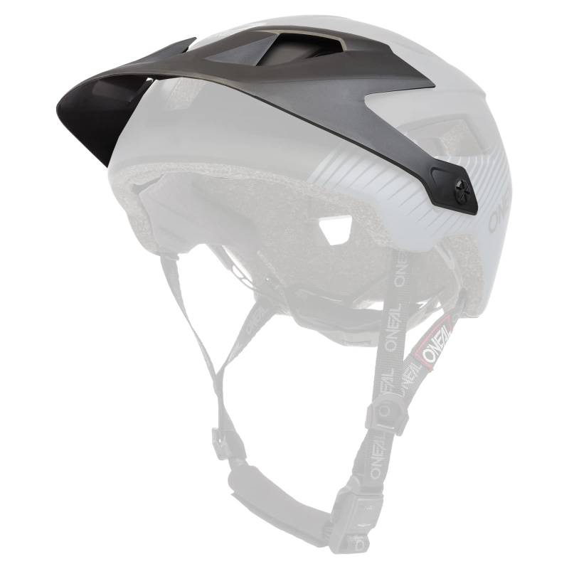O'NEAL | Ersatzschirm Fahrrad-Helm | Mountainbike MTB | Ersatzschirm für den Defender Helmet Grill V.22 | Visor Defender Helmet Grill V.22 | Erwachsene | Schwarz Grau von O'NEAL