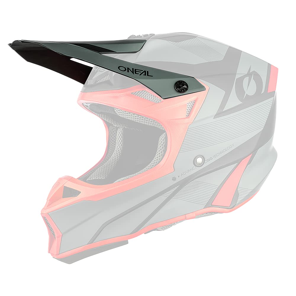 O'NEAL | Ersatzschirm Motocross-Helm | Motocross MX | Ersatzschirm für den 10SRS Hperlite Helmet Compact V.22 | Visor 10SRS Hyperlite Helmet Compact V.22 | Erwachsene | Grau Rot von O'NEAL