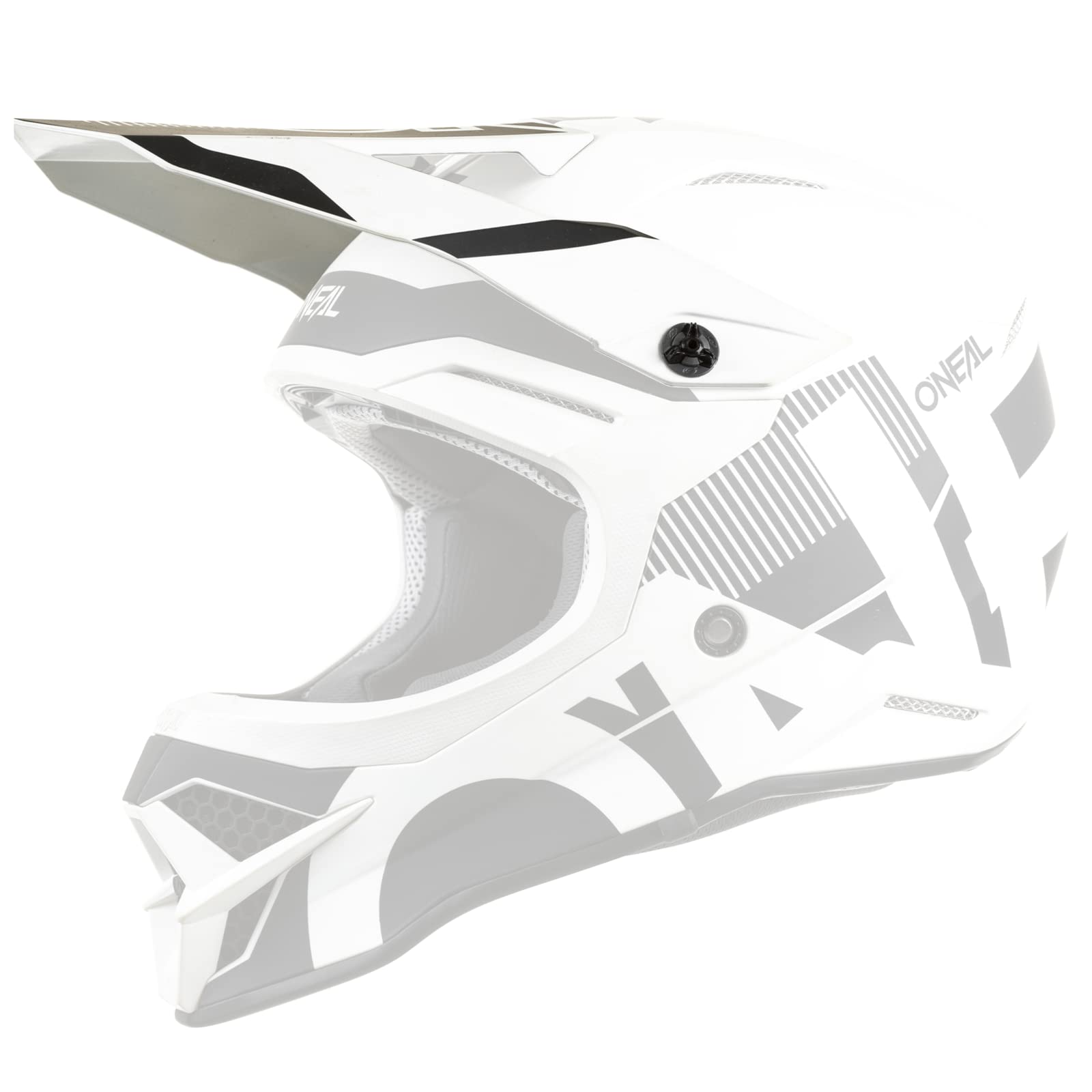 O'NEAL | Ersatzschirm Motocross-Helm | Motocross MX | Ersatzschirm für den 3SRS Helmet Vertical V.22 | Visor 3SRS Helmet Vertical V.22 | Erwachsene | Schwarz Weiß von O'NEAL