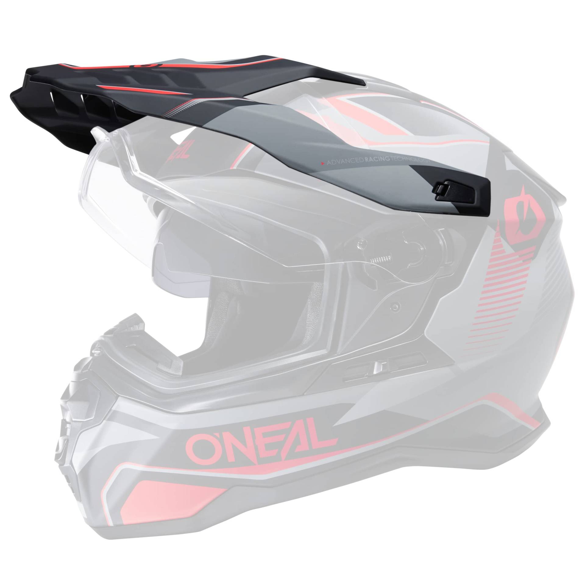 O'NEAL | Ersatzschirm Motorrad-Helm | Enduro Adventure Street | Ersatzschirm für den D-SRS Helmet Square V.22 | Visor D-SRS Helmet Square V.22 | Erwachsene | Schwarz Rot von O'NEAL