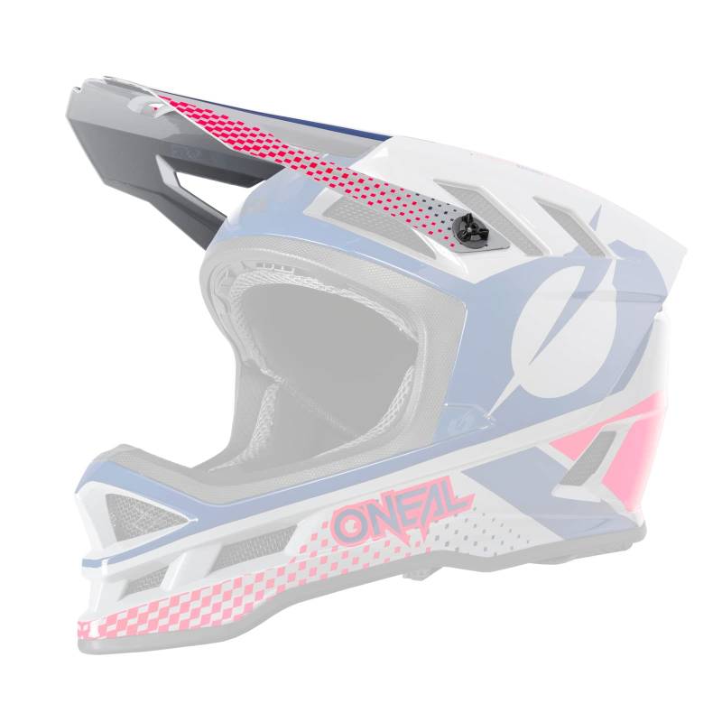 O'NEAL | Ersatzschirm Mountainbike-Helm | Motocross MX Enduro | Ersatzschirm für Blade Polyacryl Helm ACE | Blade Polyacrylite Helmet ACE | Erwachsene | Grau Blau Rot | One Size von O'NEAL
