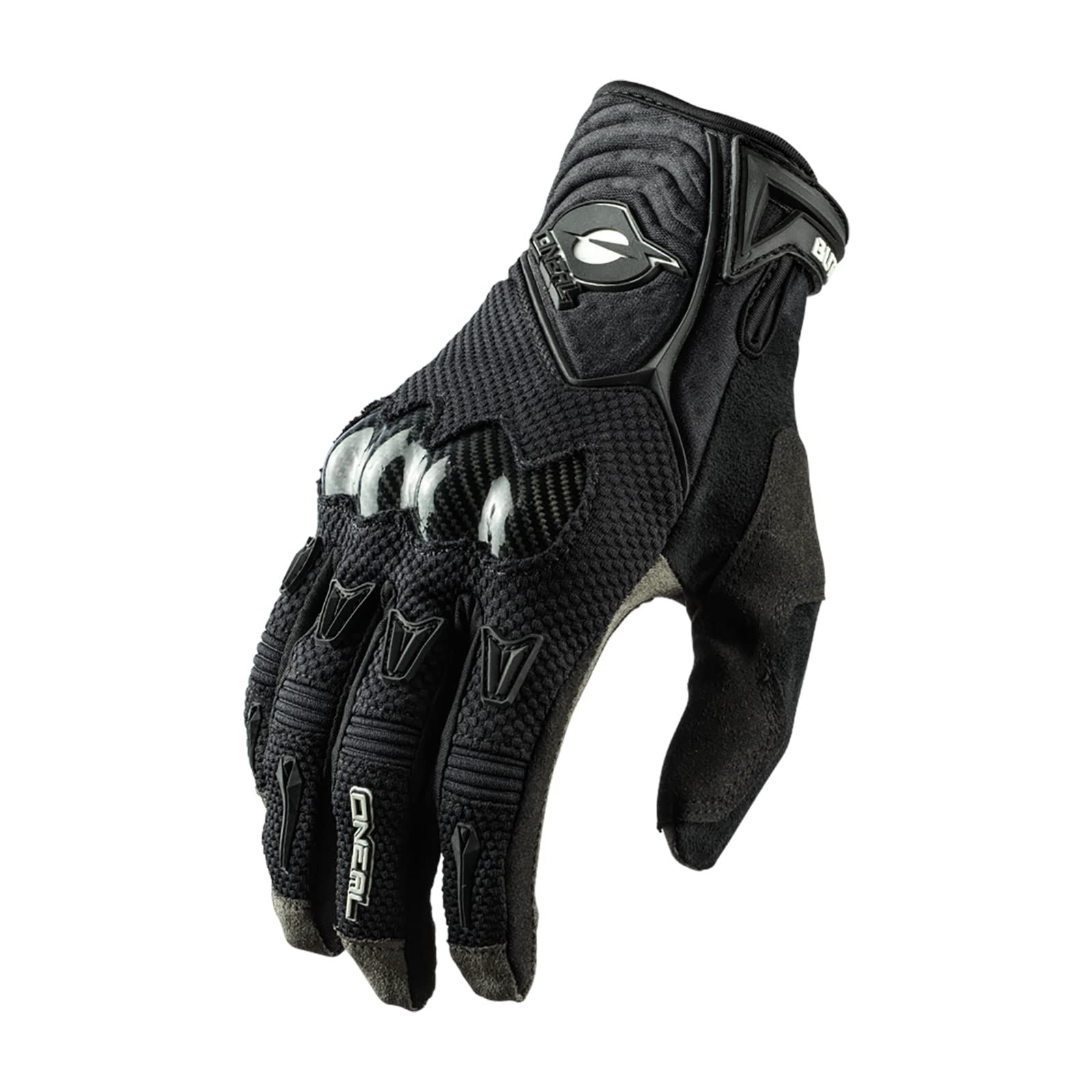 O'NEAL | Fahrrad- & Motocross-Handschuhe | MX MTB DH FR Downhill Freeride | 4-Wege-Stretch, Karbon-Knöchelschutz, Silikonbeschichtet | Butch Carbon Glove | Erwachsene | Schwarz | Größe L von O'NEAL