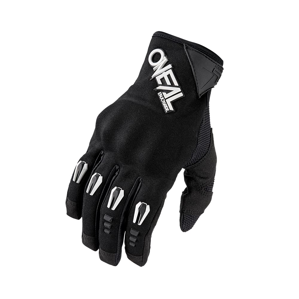 O'NEAL | Fahrrad- & Motocross-Handschuhe | MX MTB DH FR Downhill Freeride | Einteiliger, hochdichter Fingerknöchelschutz, Silikonaufdruck | Hardwear Glove | Erwachsene | Schwarz | Größe L von O'NEAL