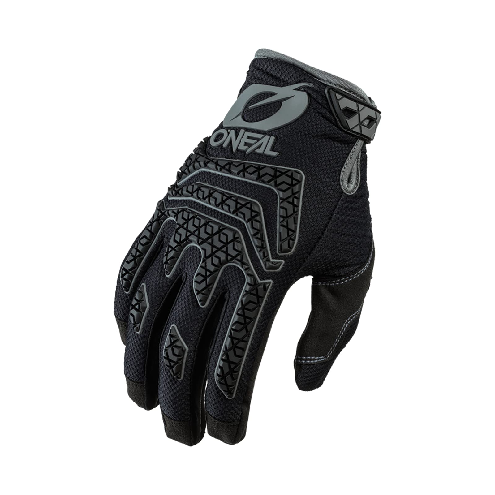 O'NEAL | Fahrrad- & Motocross-Handschuhe | MX MTB DH FR Downhill Freeride | Langlebige, Flexible Materialien, Silikonprint für Grip | Sniper Elite Glove | Erwachsene | Schwarz Grau | Größe L von O'NEAL