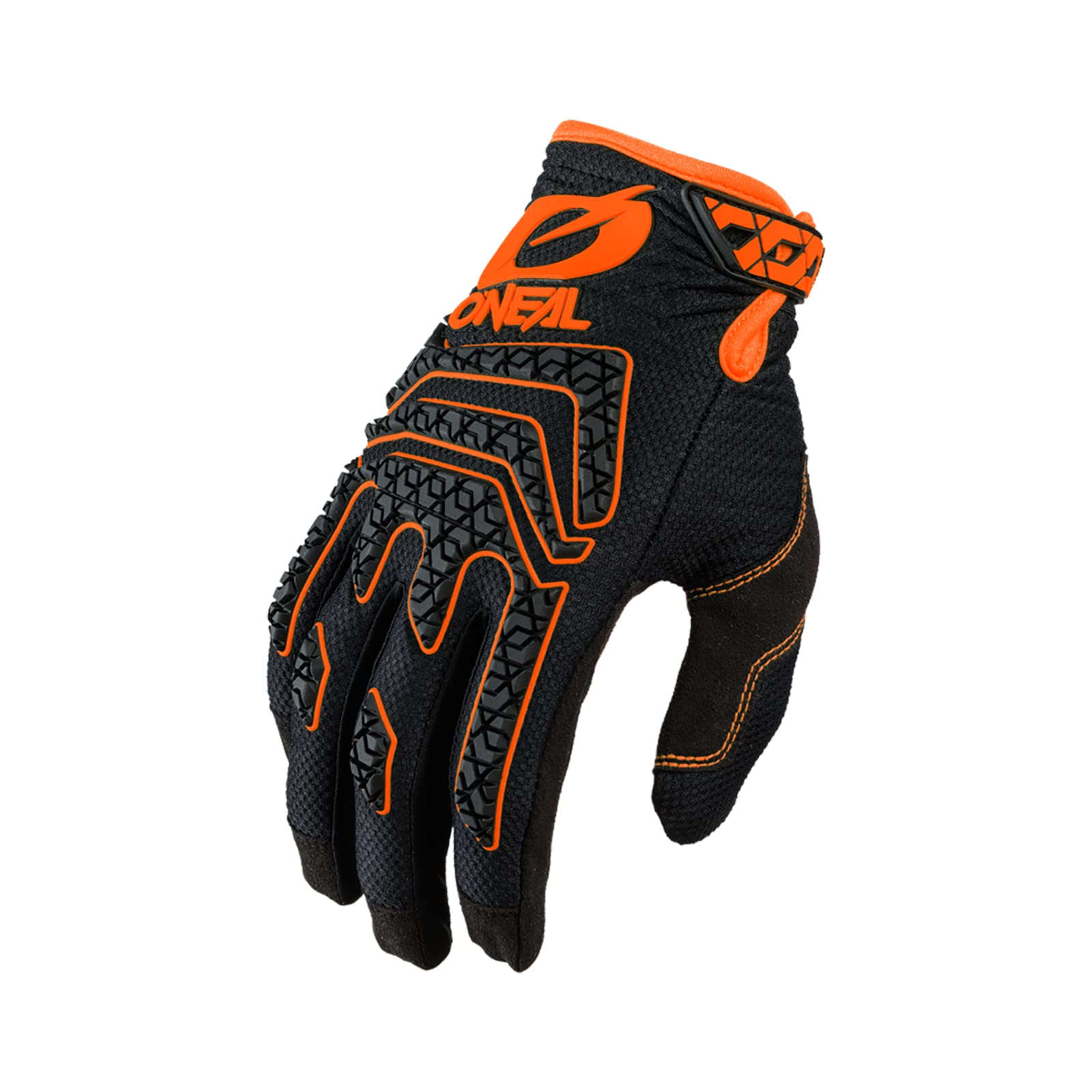 O'NEAL | Fahrrad- & Motocross-Handschuhe | MX MTB DH FR Downhill Freeride | Langlebige, Flexible Materialien, Silikonprint für Grip | Sniper Elite Glove | Erwachsene | Schwarz Orange | Größe L von O'NEAL