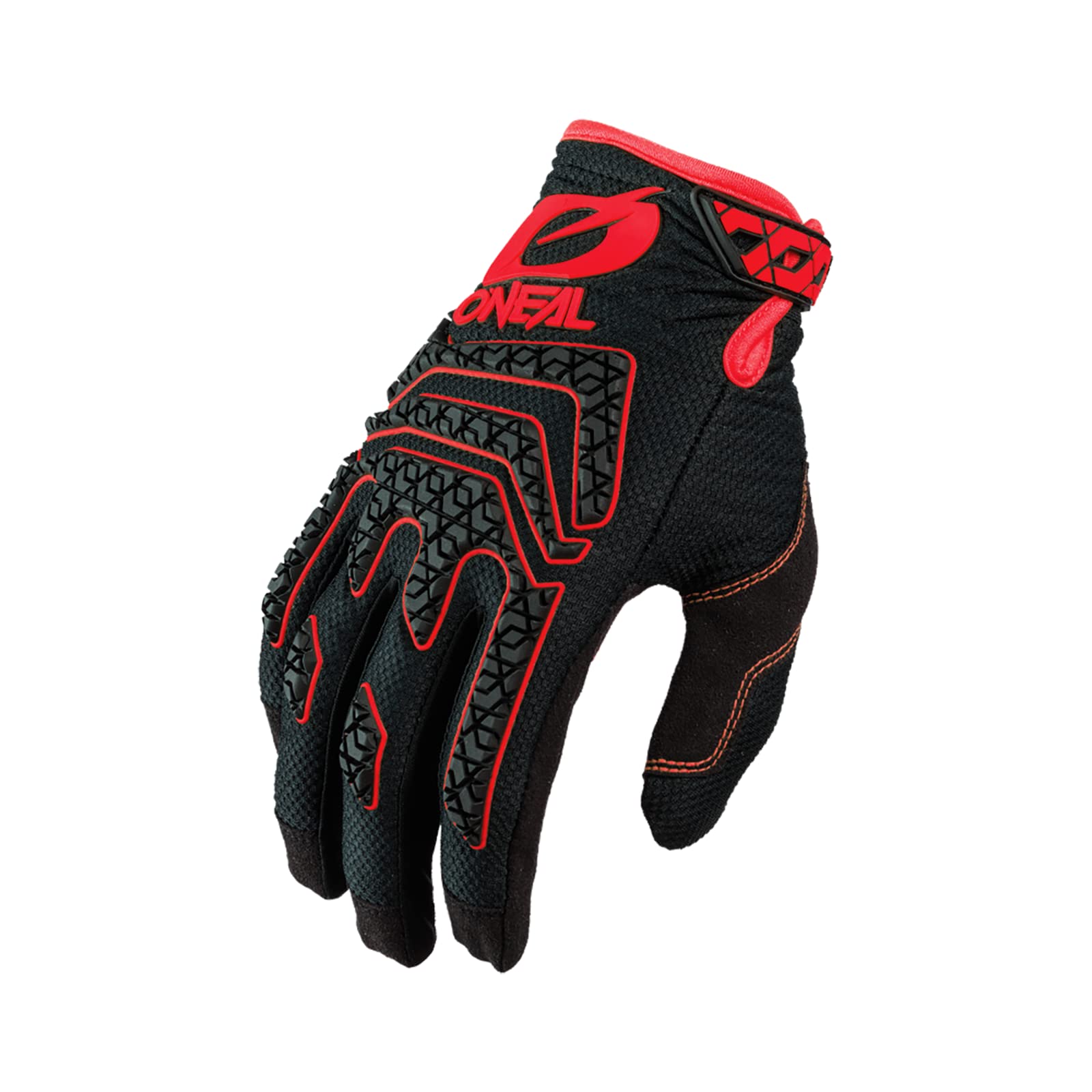 O'NEAL | Fahrrad- & Motocross-Handschuhe | MX MTB DH FR Downhill Freeride | Langlebige, Flexible Materialien, Silikonprint für Grip | Sniper Elite Glove | Erwachsene | Schwarz Rot | Größe L von O'NEAL