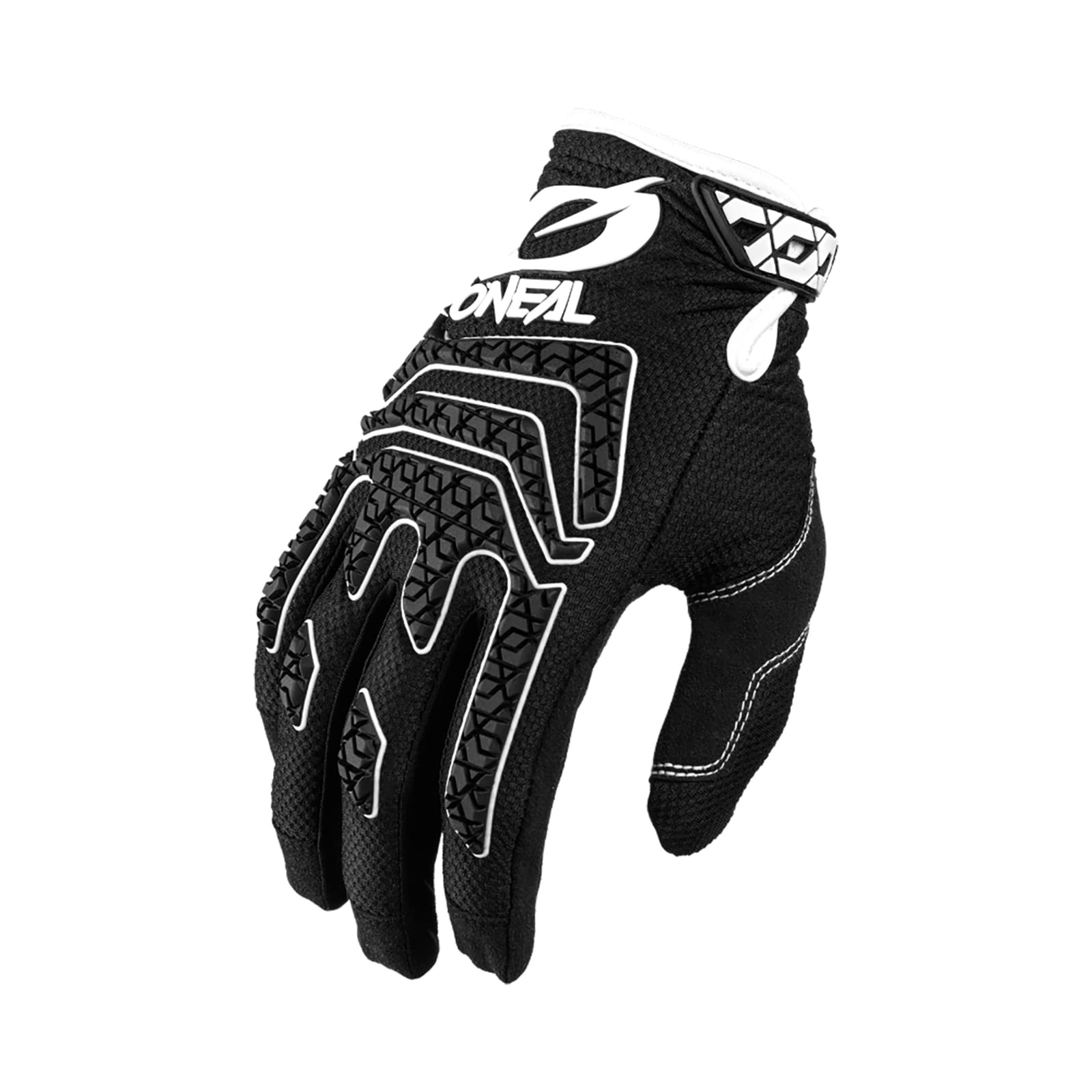 O'NEAL | Fahrrad- & Motocross-Handschuhe | MX MTB DH FR Downhill Freeride | Langlebige, Flexible Materialien, Silikonprint für Grip | Sniper Elite Glove | Erwachsene | Schwarz Weiß | Größe L von O'NEAL