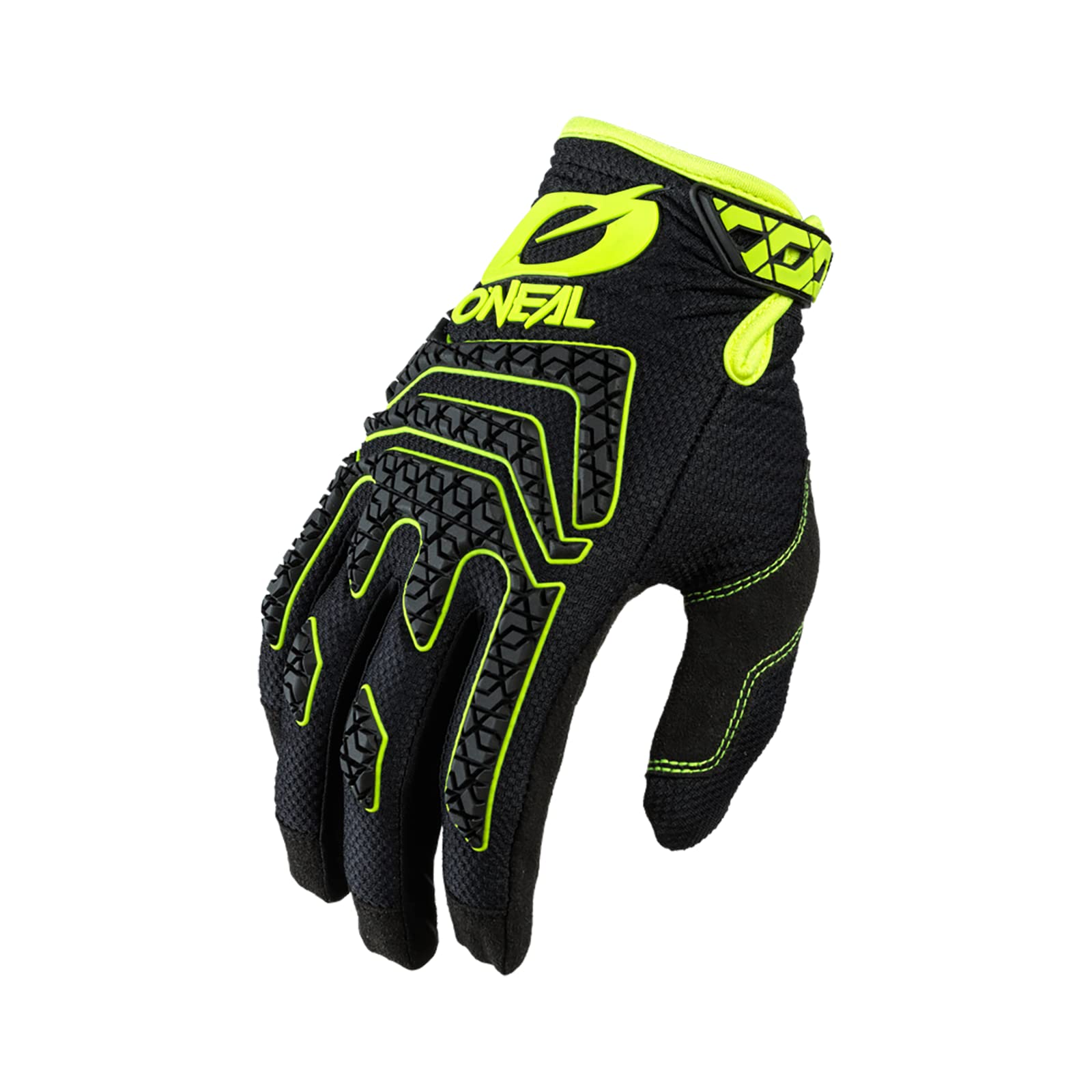O'NEAL | Fahrrad- & Motocross-Handschuhe | MX MTB DH FR Downhill Freeride | Langlebige Materialien, Silikonprint für Grip | Sniper Elite Glove | Erwachsene | Schwarz Neon-Gelb | Größe L von O'NEAL