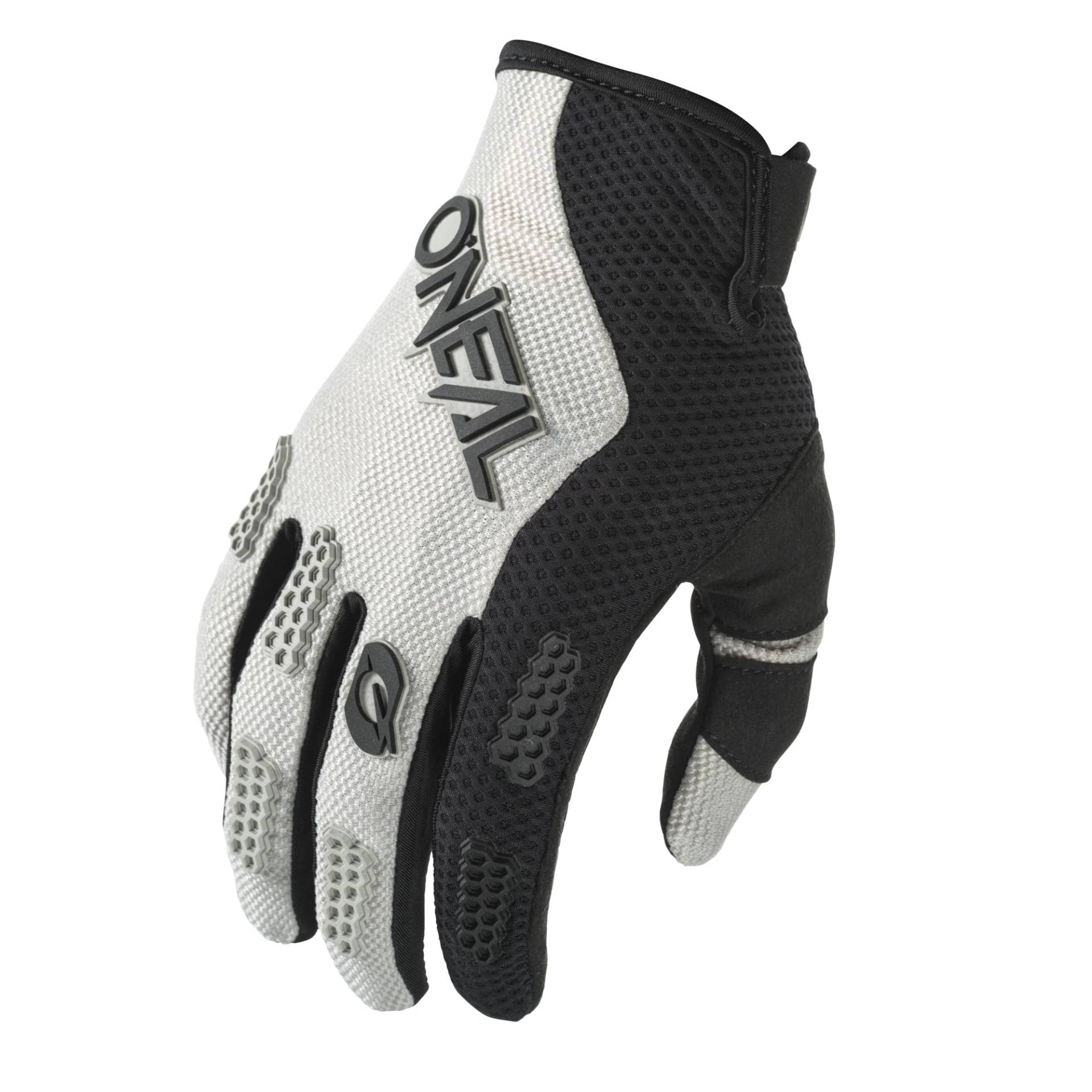 O'NEAL | Fahrrad- & Motocross-Handschuhe | MX MTB FR Downhill | Passform, Luftdurchlässiges Material | Element Glove RACEWEAR V.24 | Erwachsene | Schwarz Grau | Größe M von O'NEAL