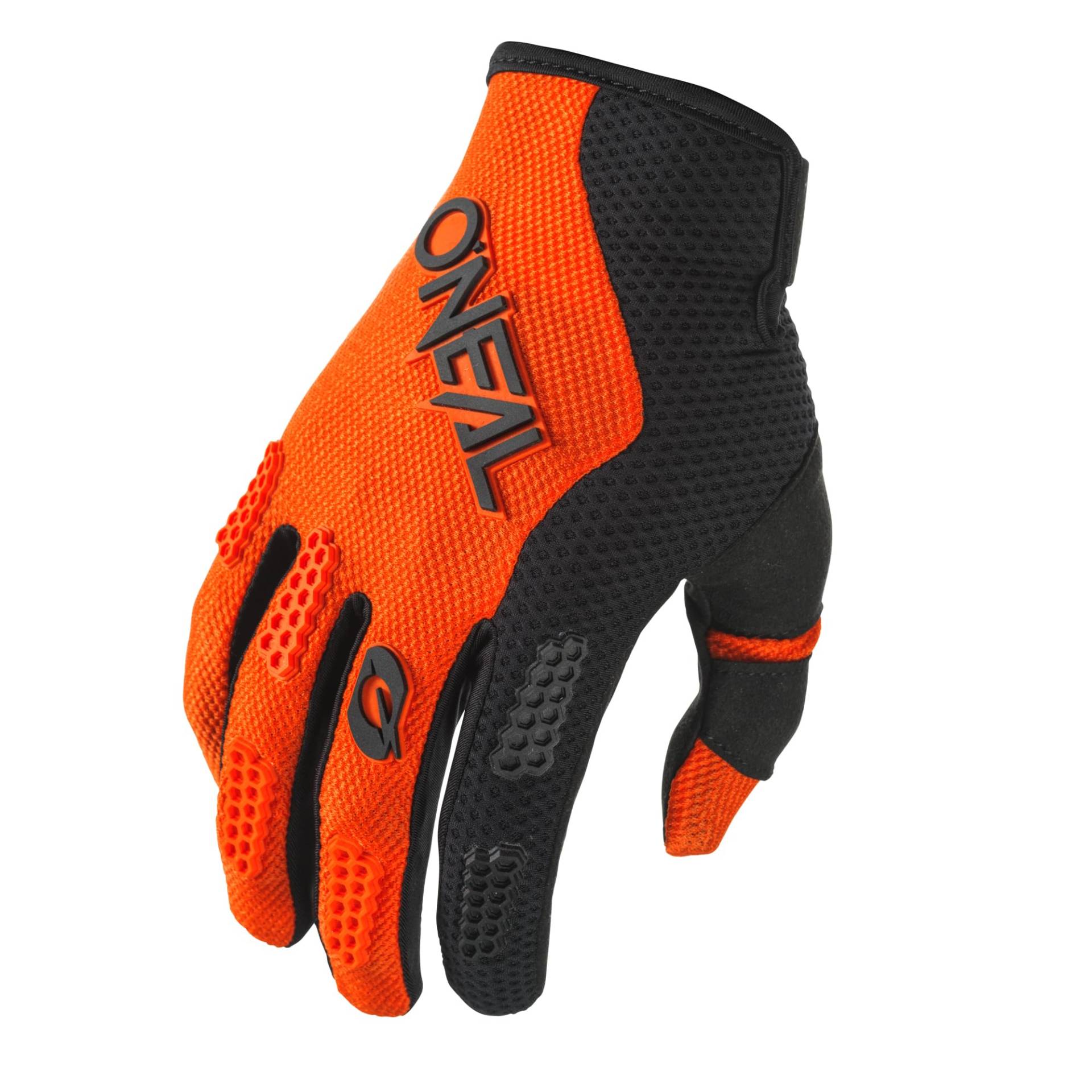 O'NEAL | Fahrrad- & Motocross-Handschuhe | MX MTB FR Downhill | Passform, Luftdurchlässiges Material | Element Glove RACEWEAR V.24 | Erwachsene | Schwarz Orange | Größe S von O'NEAL