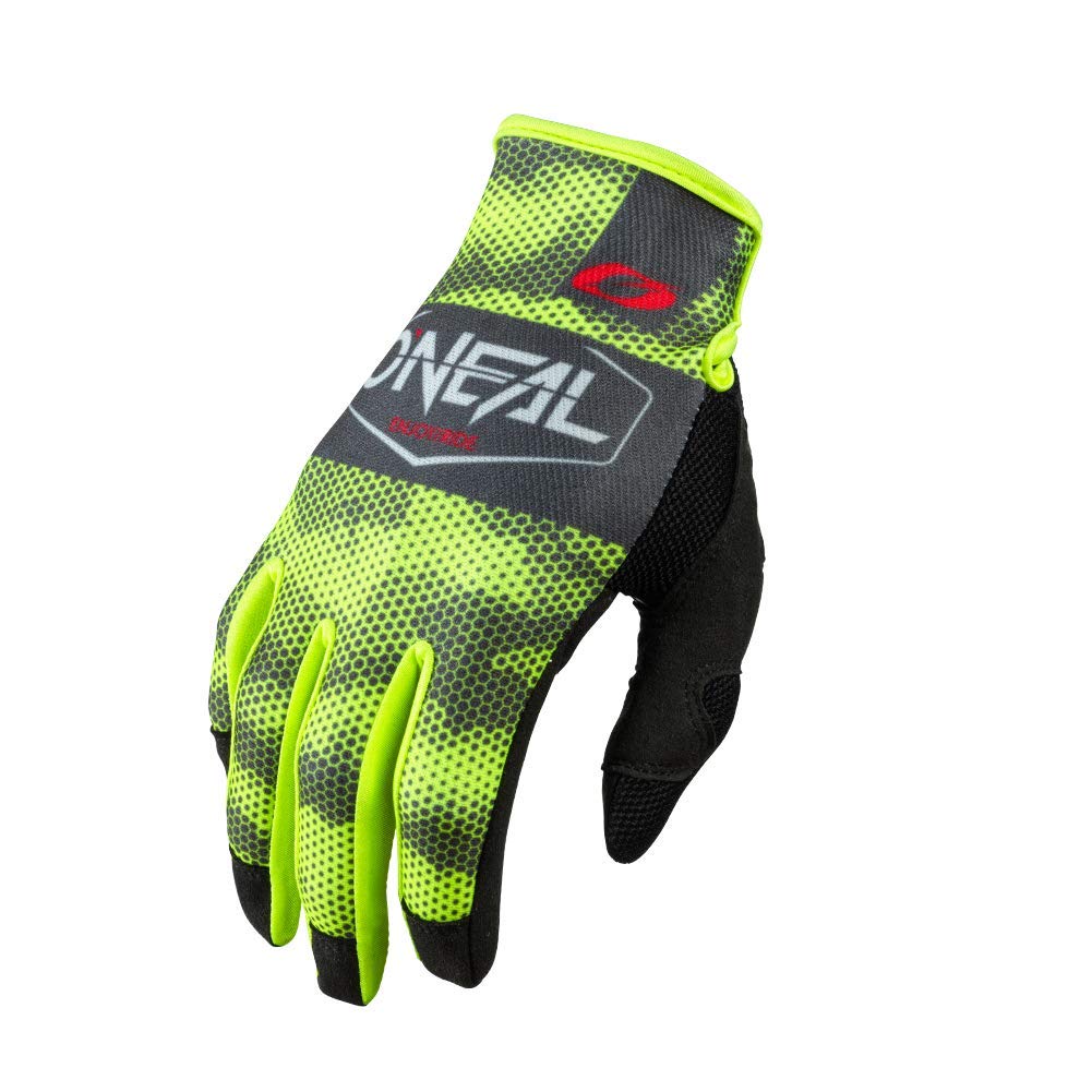 O'NEAL | Handschuh Fahrrad Motocross | MX MTB DH FR Downhill Freeride | Langlebige, Flexible Materialien, Nanofront-Handpartie | Mayhem Glove | Erwachsene | Grau Neon-Gelb | Größe S von O'NEAL