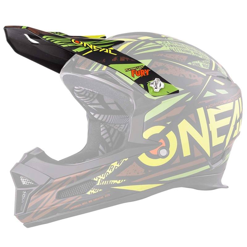 O'NEAL Helmschirm Fury RL Synthy Visor, Braun Grün, 0499-97 von O'NEAL