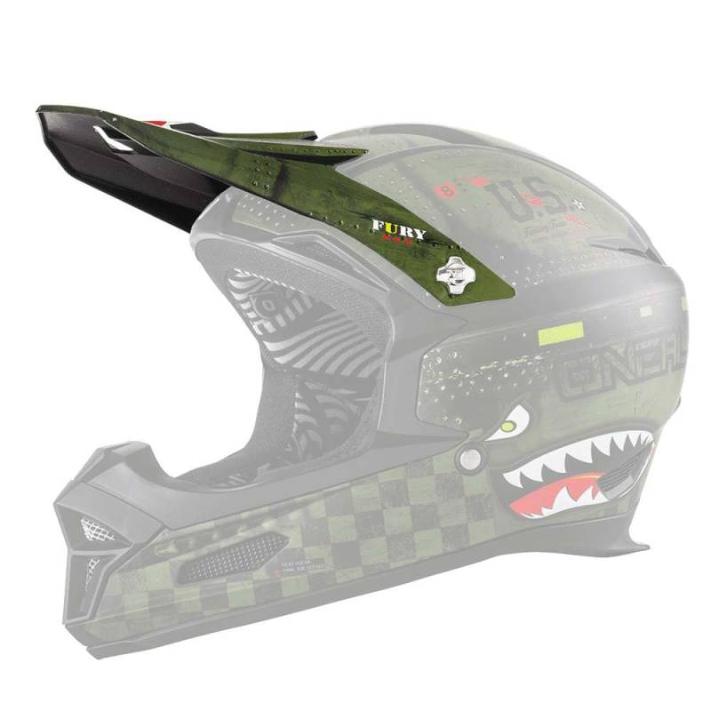 O'NEAL Helmschirm Fury RL Youth Warhawk Visor, Grün, 0499-972 von O'NEAL