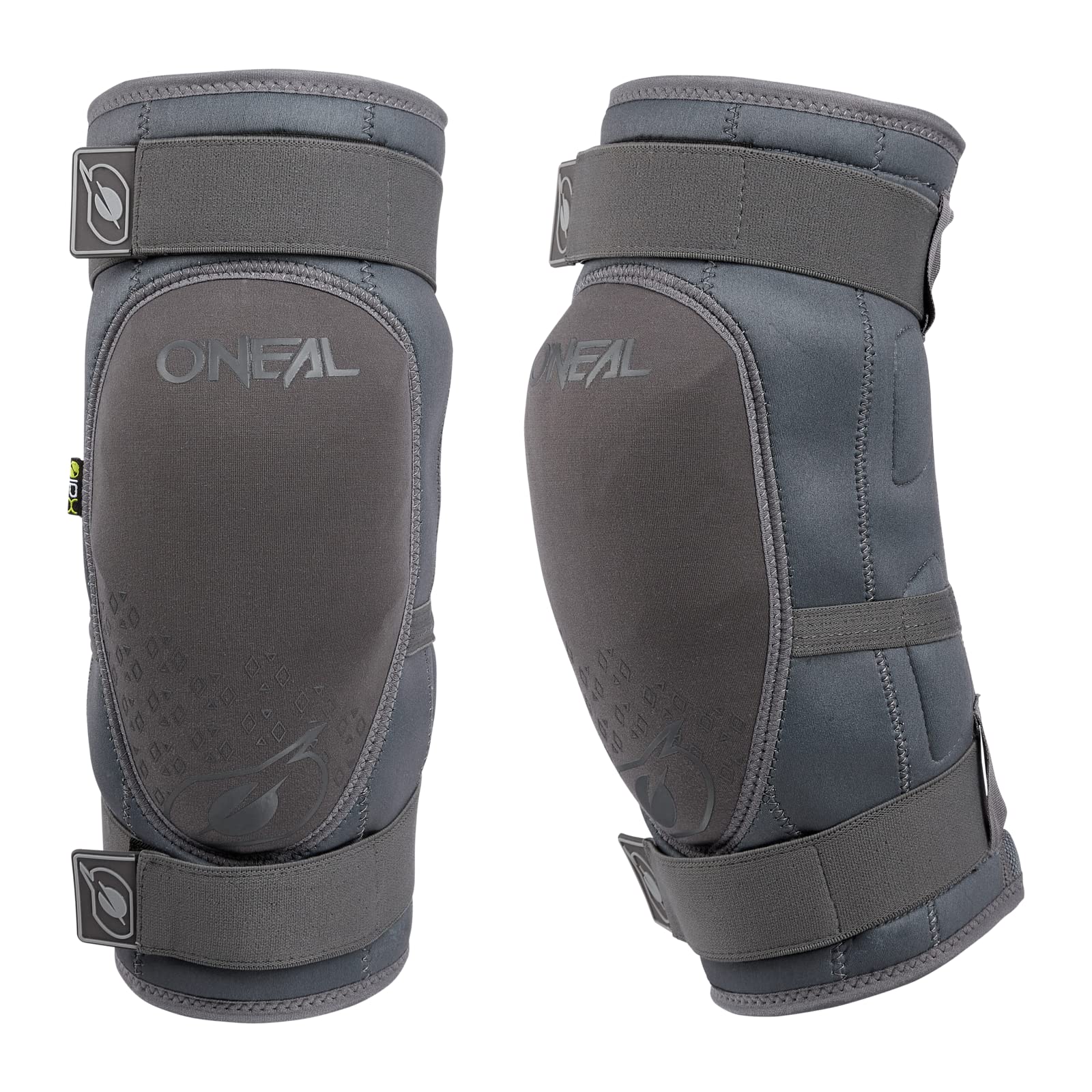 O'NEAL | Knieprotektor | BMX Mountainbike Downhill | IPX®- Aufprallschutz aus Polyurethan, Leichte Konstruktion, Abriebfestes Material | Dirt Knee Guard V.23 | Erwachsene | Grau | Größe S von O'NEAL
