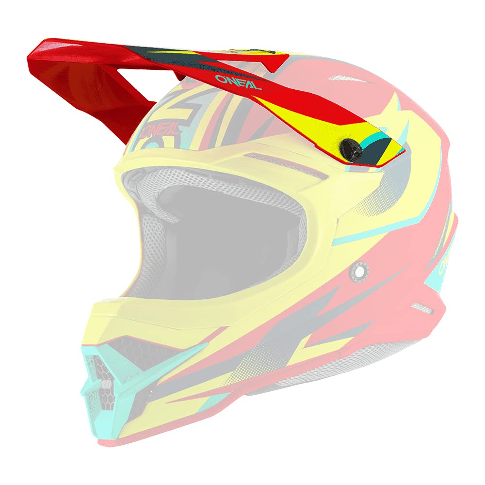 O'NEAL | Motocross-Helm-Ersatzteile | Enduro Motorrad | Ersatzschirm 3SRS Helmet Riff 2.0 | Visor 3SRS Helmet Riff 2.0 | Erwachsene | Rot Neon-Gelb | One Size von O'NEAL