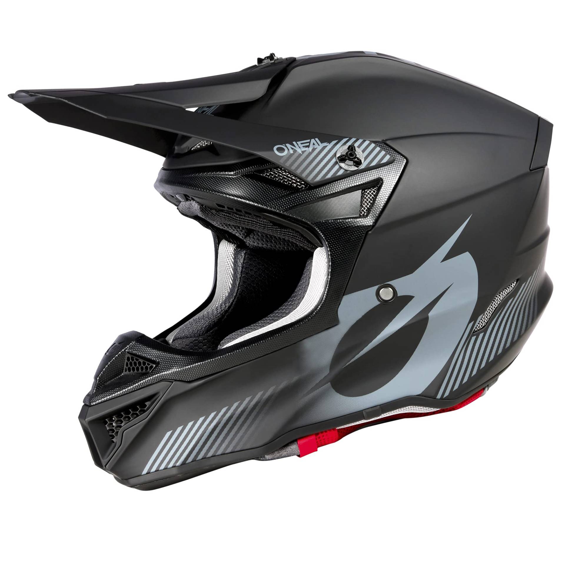O'NEAL | Motocross-Helm | MX Enduro | 2 Außenschalen & 2 EPS für erhöhte Sicherheit | 5SRS Polyacrylite Helmet SOLID V.23 | Erwachsene | Schwarz | Größe L (59/60 cm) von O'NEAL