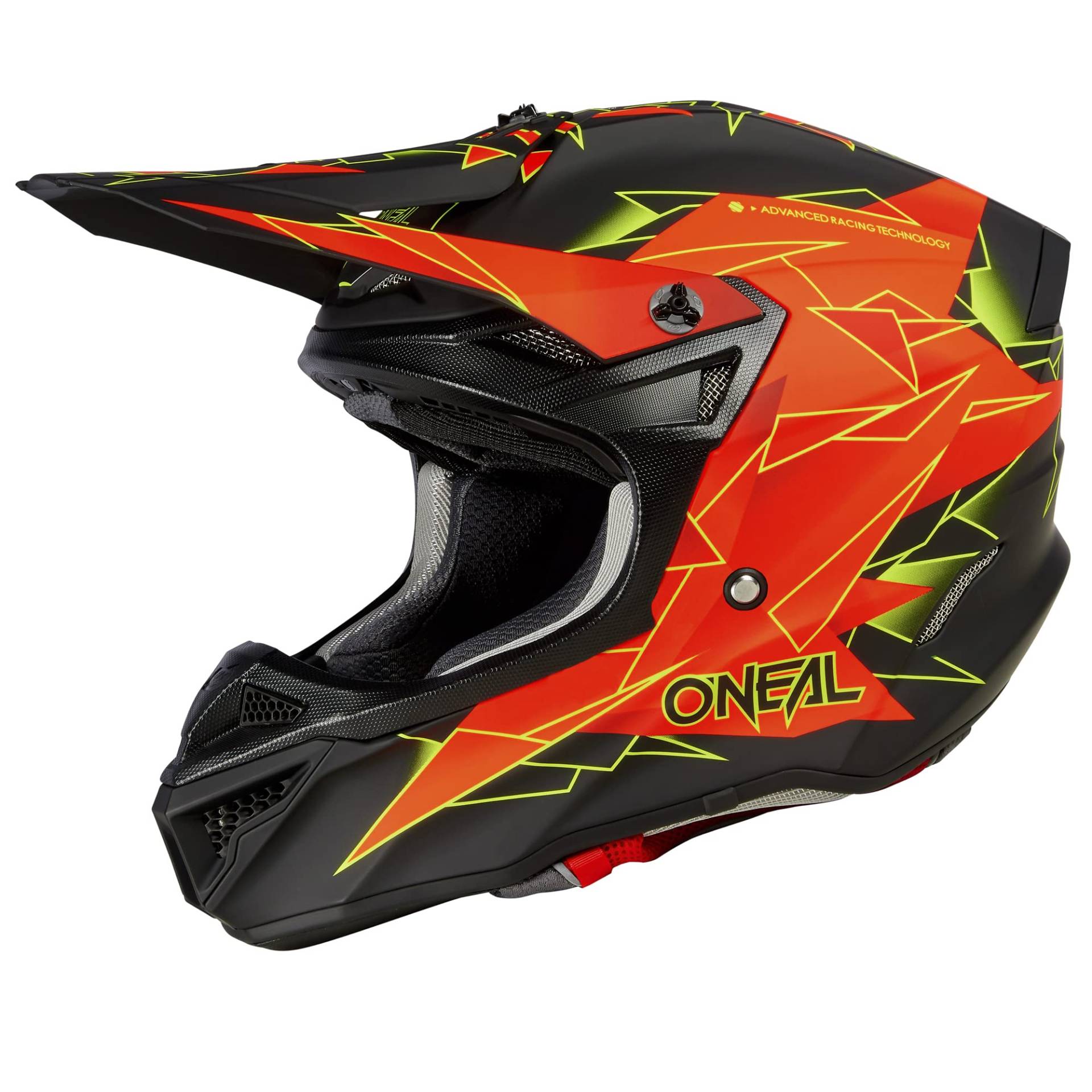 O'NEAL | Motocross-Helm | MX Enduro | 2 Außenschalen & 2 EPS für erhöhte Sicherheit | 5SRS Polyacrylite Helmet Surge V.23 | Erwachsene | Schwarz Rot | Größe L (59/60 cm) von O'NEAL