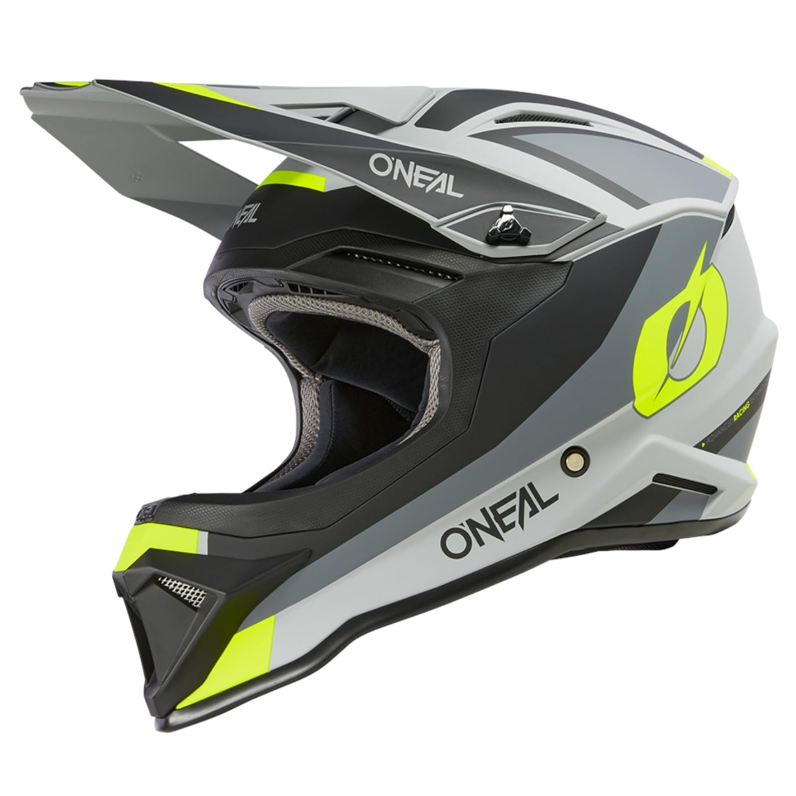 O'NEAL | Motocross-Helm | MX Enduro | ABS-Schale, Konfort-Innenfutter, Lüftungsöffnungen f. optimale Belüftung & Kühlung | 1SRS Helmet Stream V.24 | Erwachsene | Schwarz Neon Gelb | Größe XS (55/56cm) von O'NEAL
