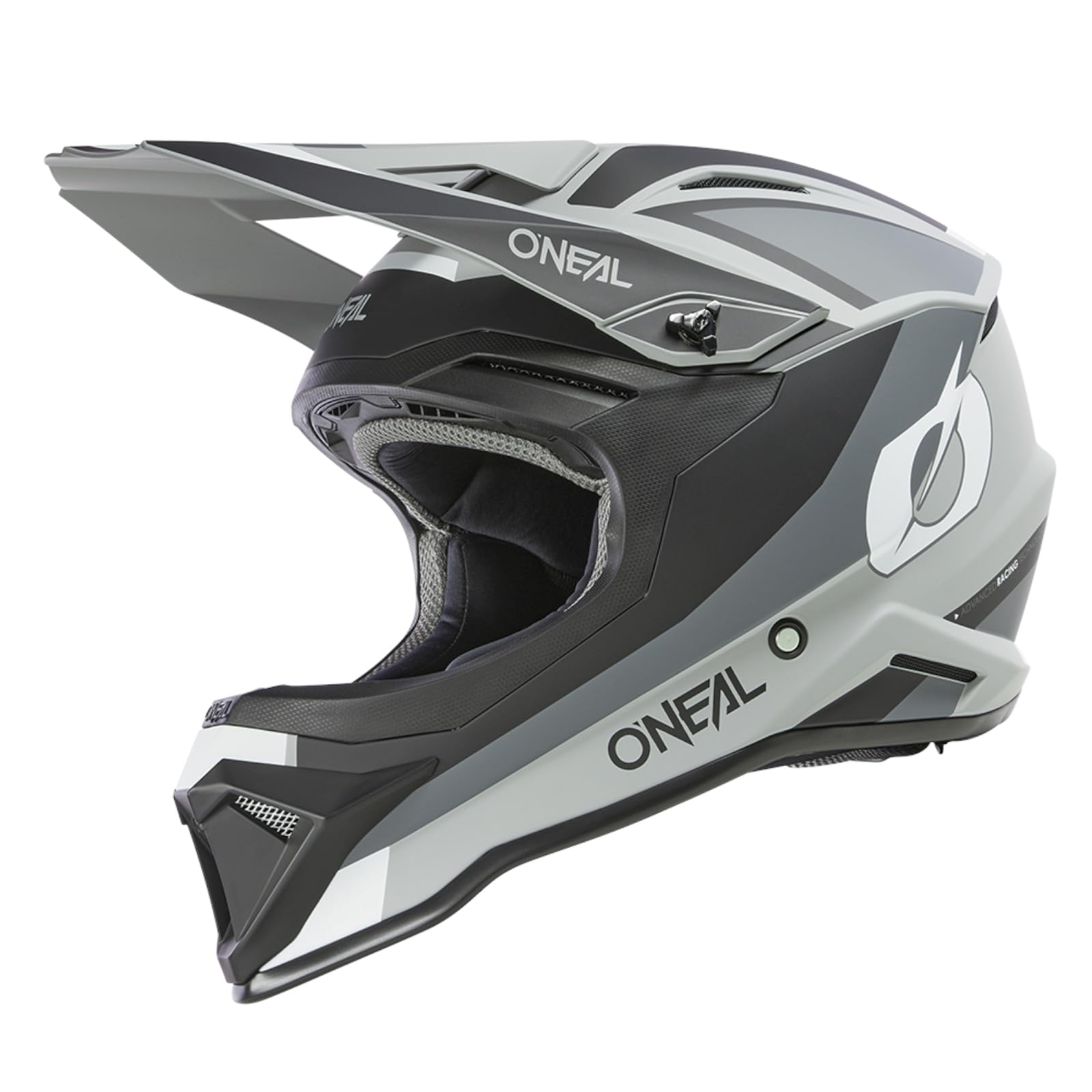 O'NEAL | Motocross-Helm | MX Enduro | ABS-Schale, Konfort-Innenfutter, Lüftungsöffnungen für optimale Belüftung & Kühlung | 1SRS Helmet Stream V.24 | Erwachsene | Schwarz Grau | Größe L von O'NEAL