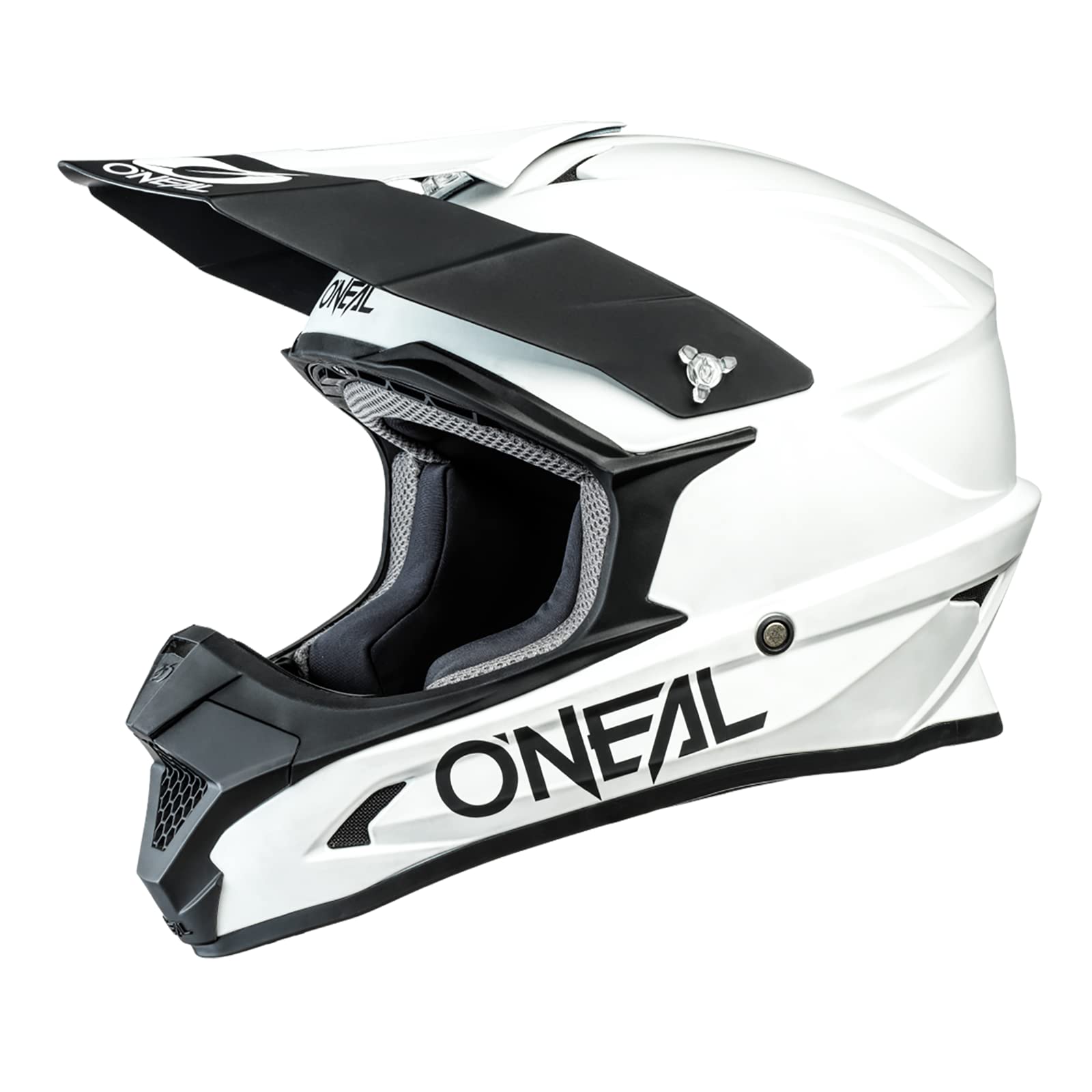 O'NEAL | Motocross-Helm | MX Enduro Motorrad | ABS-Schale, , Lüftungsöffnungen für optimale Belüftung und Kühlung | 1SRS Helmet Solid | Erwachsene | Weiß | Größe XL von O'NEAL