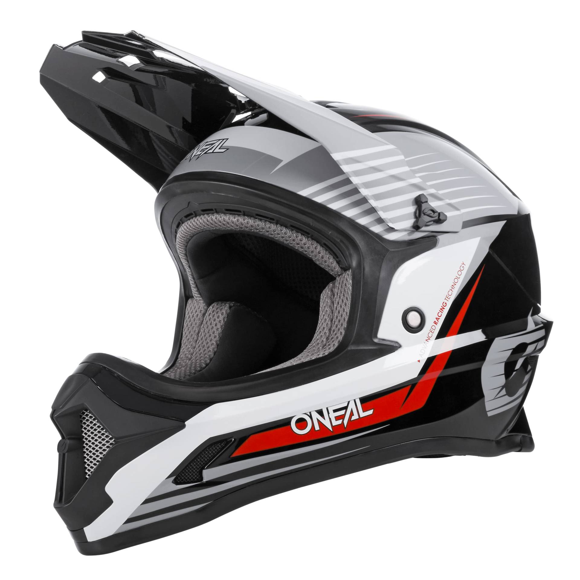 O'NEAL | Motocross-Helm | MX Enduro Motorrad | ABS-Schale, Sicherheitsnorm ECE 22.05, Lüftungsöffnungen für optimale Belüftung & Kühlung | 1SRS Helmet Stream | Erwachsene | Schwarz Rot | Größe XL von O'NEAL