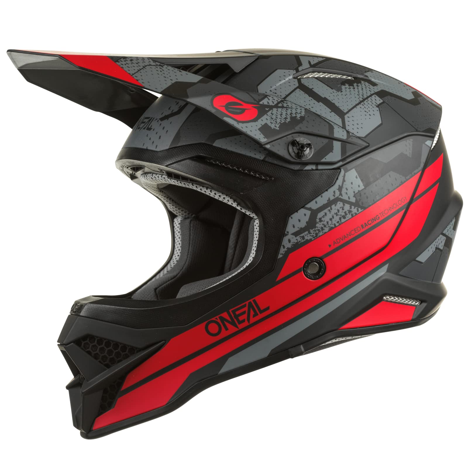 O'NEAL | Motocross-Helm | MX Enduro Motorrad | ABS-Schale, , Lüftungsöffnungen für optimale Belüftung & Kühlung | 3SRS Helmet Camo V.22 | Erwachsene | Schwarz Rot | XL von O'NEAL