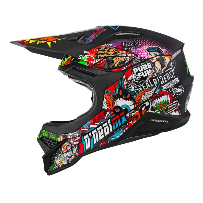 O'NEAL | Motocross-Helm | MX Enduro Motorrad | ABS-Schale, , Lüftungsöffnungen für optimale Belüftung & Kühlung | 3SRS Helmet Crank 2.0 | Erwachsene | Multi | Größe L von O'NEAL