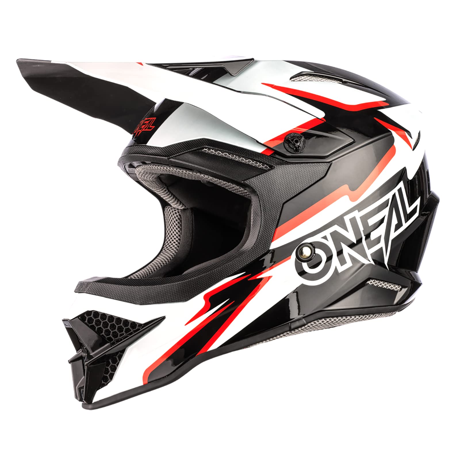 O'NEAL | Motocross-Helm | MX Enduro Motorrad | ABS-Schale, , Lüftungsöffnungen für optimale Belüftung und Kühlung | 3SRS Helmet Voltage | Erwachsene | Schwarz Weiß | Größe XL von O'NEAL