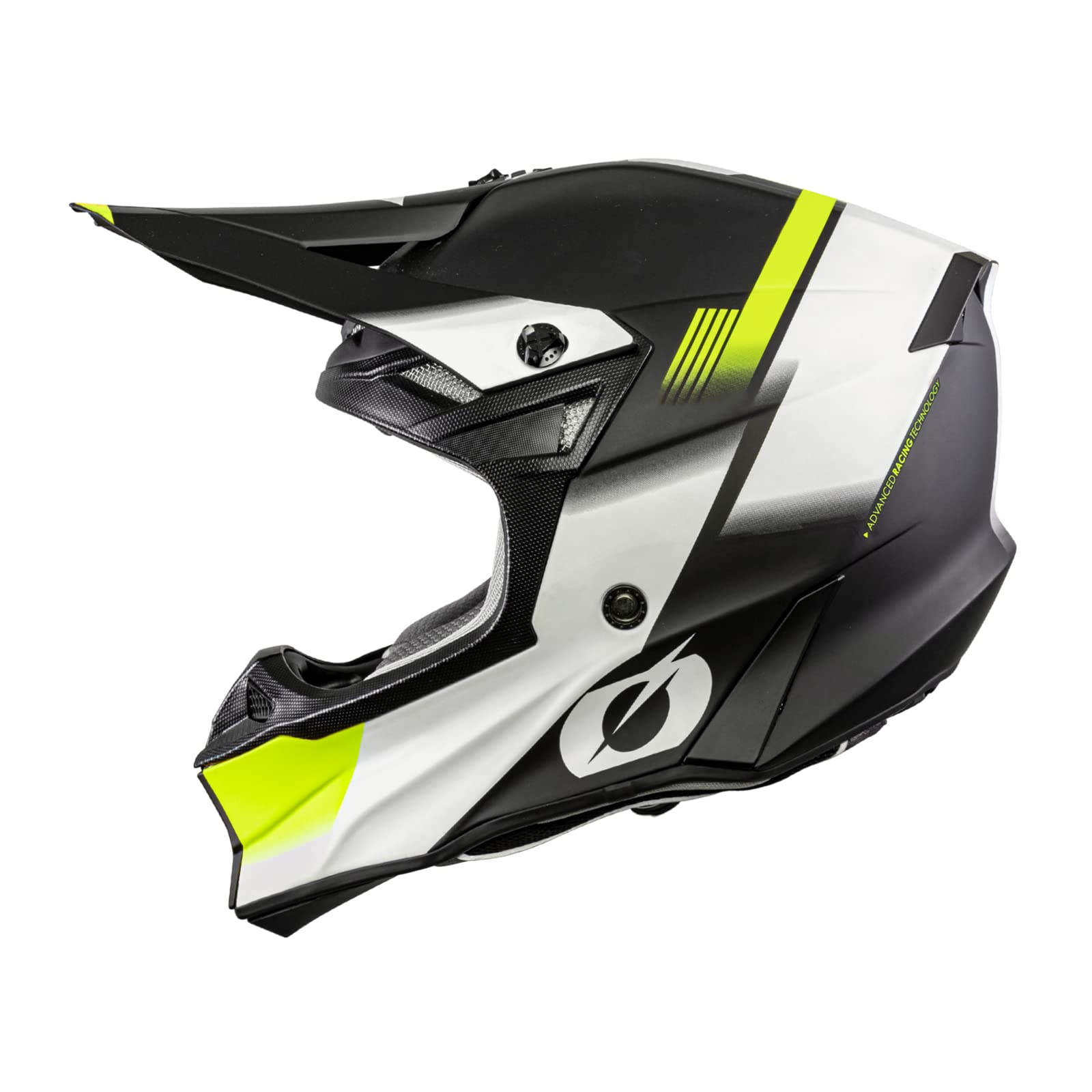 O'NEAL | Motocross-Helm | Motocross Enduro | 2 Außenschalen & 2 EPS für erhöhte Sicherheit, Leichte Fiberglas Außenschale | 10SRS Hyperlite Helmet Blur | Erwachsene | Schwarz Neon-Gelb | Größe M von O'NEAL