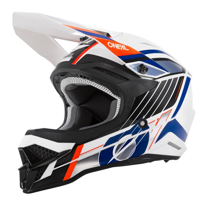 O'NEAL | Motocross-Helm | Motocross Enduro |Schale aus ABS, Lüftungsöffnungen für optimale Belüftung und Kühlung | 3SRS Helmet Vision | Erwachsene | Weiß Orange | Größe L von O'NEAL