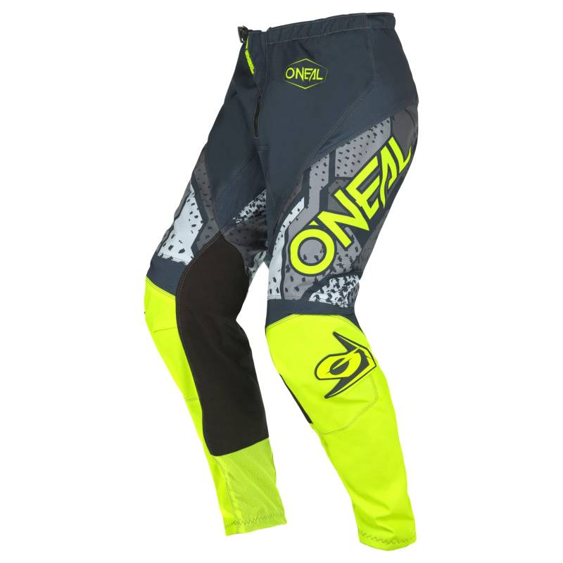 O'NEAL | Motocross-Hose | Enduro MX | Maximale Bewegungsfreiheit, Leichtes, Atmungsaktives und langlebiges Design | Pants Element Camo V.22 | Erwachsene | Grau Neon-Gelb | Größe 42/58 von O'NEAL
