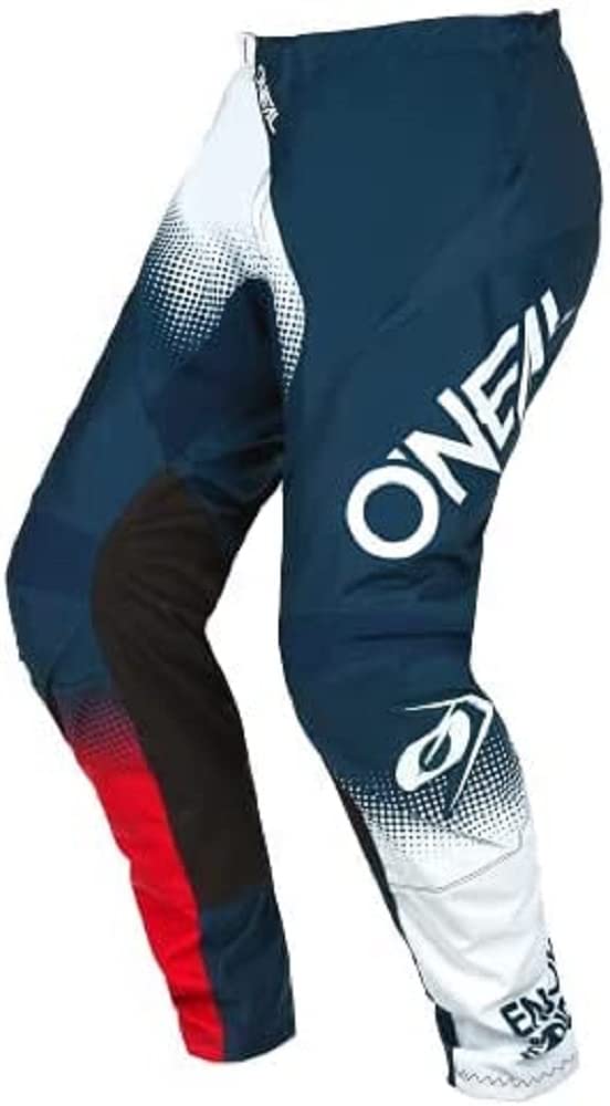 O'NEAL | Motocross-Hose | Enduro MX | Maximale Bewegungsfreiheit, Leichtes, Atmungsaktives und langlebiges Design | Pants Element Racewear V.22 | Erwachsene | Blau Weiß Rot | Größe 32/48 von O'NEAL
