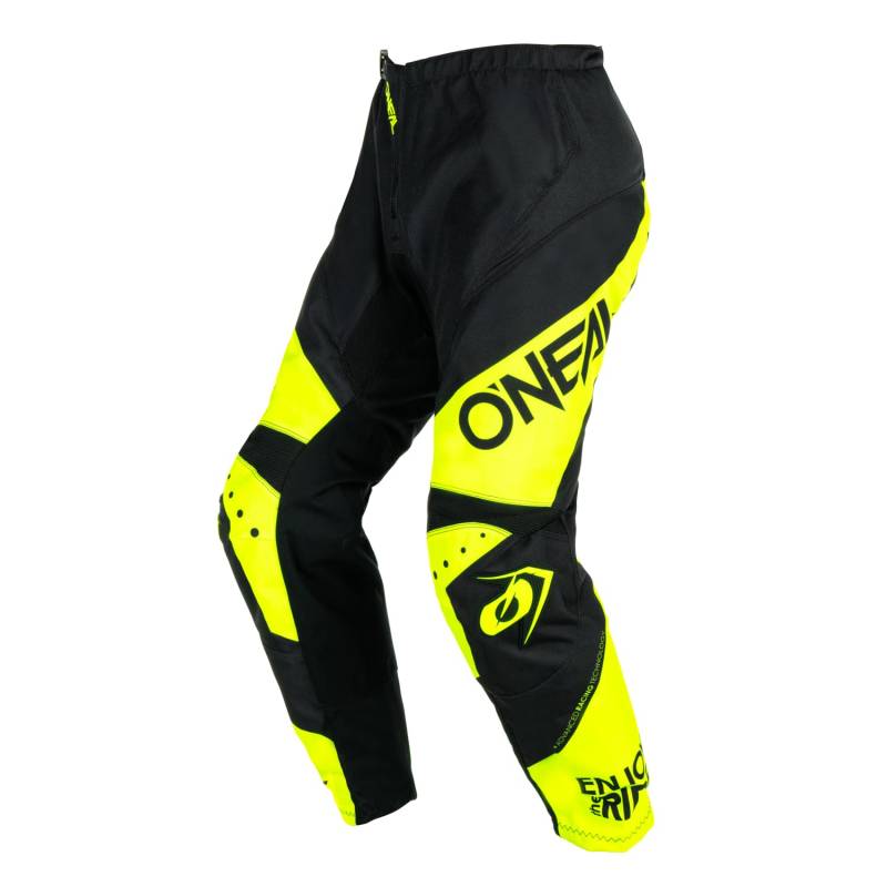 O'NEAL | Motocross-Hose | Enduro MX | Maximale Bewegungsfreiheit, Leichtes, Atmungsaktives und langlebiges Design | Pants Element Racewear V.24 | Erwachsene | Schwarz Neon-Gelb | Größe 32 von O'NEAL