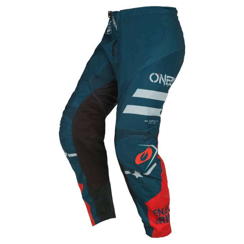 O'NEAL | Motocross-Hose | Enduro MX | Maximale Bewegungsfreiheit, Leichtes, Atmungsaktives und langlebiges Design | Pants Element Squadron V.22 | Erwachsene | Petrol Grau | Größe 32/48 von O'NEAL