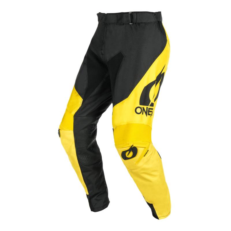 O'NEAL | Motocross-Hose | Enduro Motorrad | Strapazierfähige Denierstoffe, Leder-Hitzeschutz an beiden Knie-Innenseiten | Pants Mayhem Hexx V.24 | Erwachsene | Schwarz Gelb | Größe 36 von O'NEAL